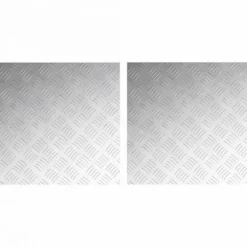 vidaXL Trappsteg Trappstegskant Fyrkant 2 st Silver 50 x 50 cm Aluminium
