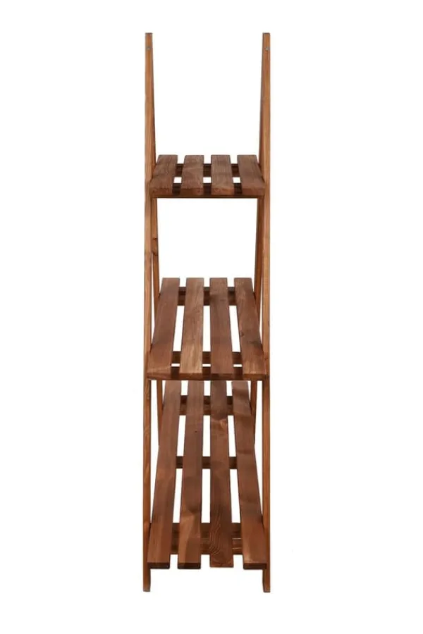 Träblomsterlåda 107x101x26 cm - RP/ 3-nivå/ Brun Växtställ
