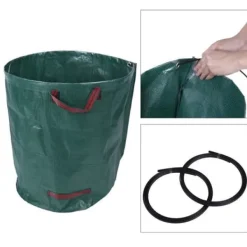 Trädgårdsavfallspåsar - 2st - Kapacitet 270L - Extrastark polypropylen - 50kg max Trädgårdskorgar