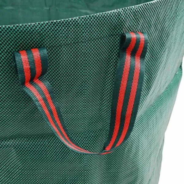 Hot Trädgårdsavfallspåsar med handtag 12 st | Hopfällbara Runda | Färg: Grön | Kapacitet: 272 L Trädgårdskorgar