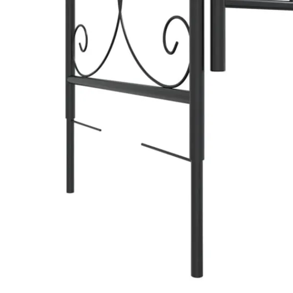 Trädgårdsbåge med grind svart 108x45x235 cm stål - Trädgårdsbåge - Trädgårdsbågar - Home & Living