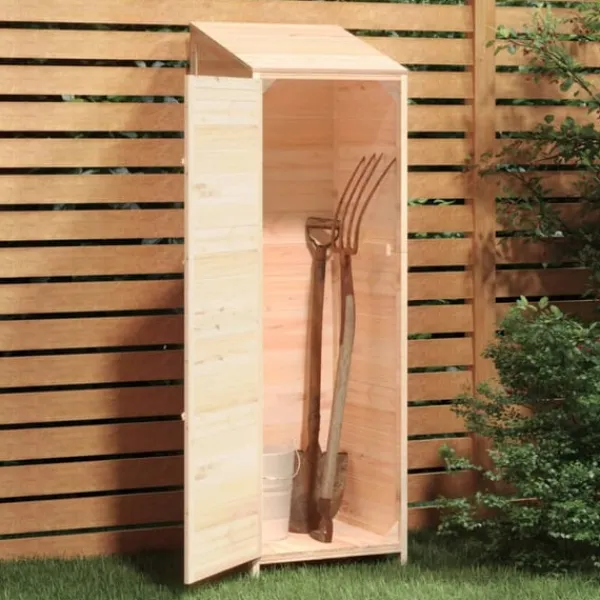 Outlet Trädgårdsbod 55x52x174,5 cm massivt granträ Skjul, Garage & Carports