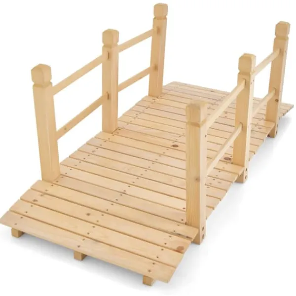 Trädgårdsbro, 150x67.5x54.5 cm, Naturträ