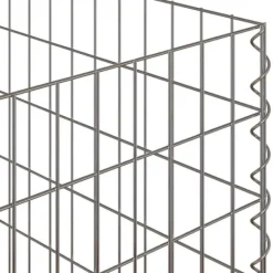 Trädgårdskompost i galvaniserat stål - Modulär stängselpanel | Färg: Metall | Storlek: 100x100x50 cm