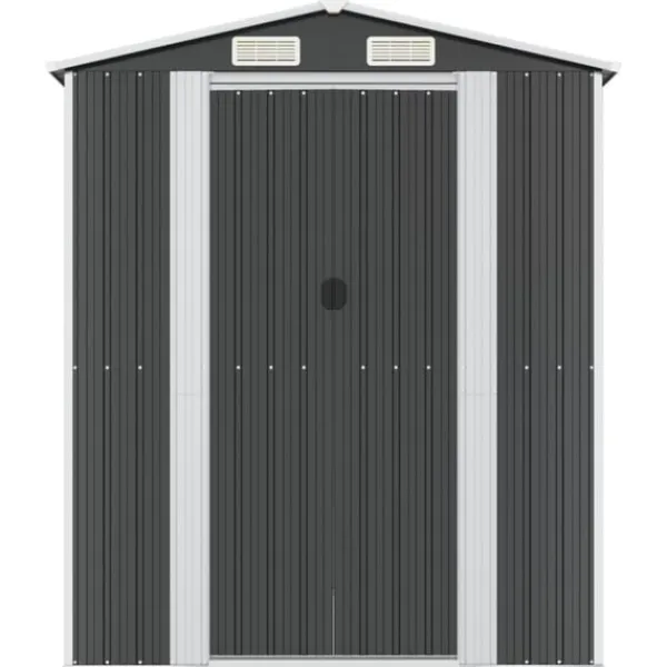 Hot Trädgårdsskjul antracit 192x772x223 cm galvaniserat stål Skjul, Garage & Carports