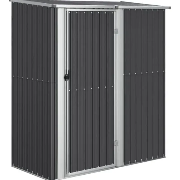 vidaXL Trädgårdsskjul antracit 180,5x97x209,5 cm galvaniserat stål