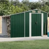 Hot Trädgårdsskjul grön 277x192,5x179 cm galvaniserat stål Skjul, Garage & Carports