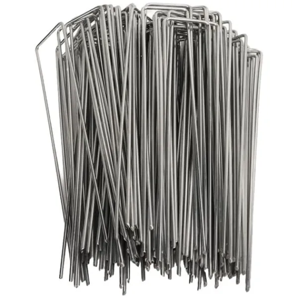 U-formade galvaniserade trädgårdsstakar - 100 pack - 3 mm tjocklek