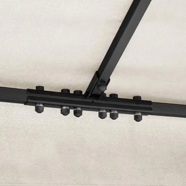 Best Uniprodo - Trädgårdspaviljong - 3 x 4 m - 160 g/m² - Gräddfärgad Tält & Lusthus