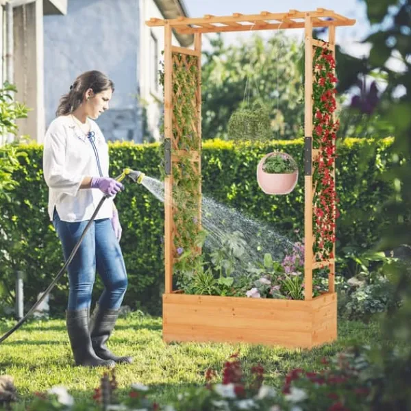 Best Upphöjd odlingsbädd, 201×44×114 cm, Orange Valvbågar, Spaljéer, Bersåer & Pergolor