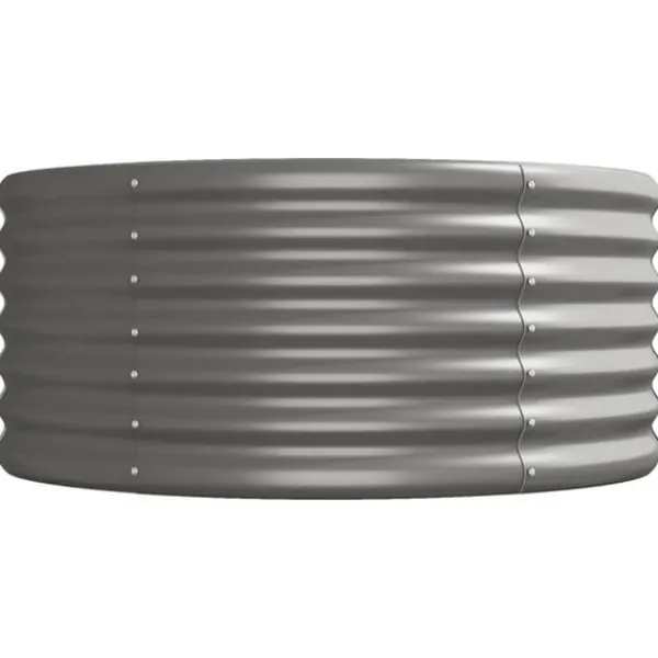 Upphöjd odlingslåda i pulverlackerat stål | Färg: Grå | Storlek: 368x80x36 cm