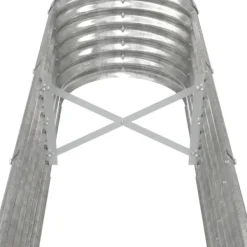 Best Upphöjd odlingslåda i pulverlackerat stål | Färg: Silver | Storlek: 332x40x36 cm Planteringsbänkar