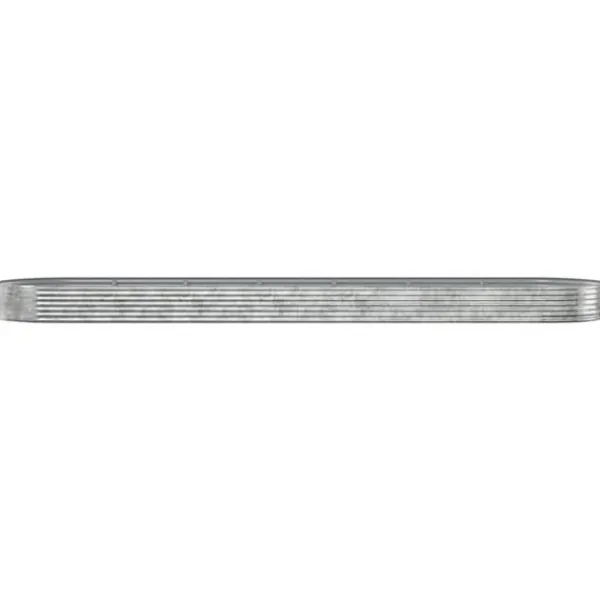 Upphöjd odlingslåda i pulverlackerat stål | Storlek: 600x140x36 cm | Färg: Silver