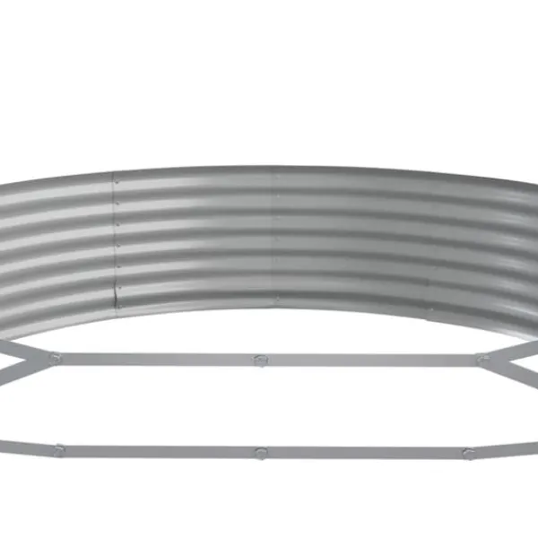 Upphöjd odlingslåda i pulverlackerat stål | Storlek: 600x140x36 cm | Färg: Silver