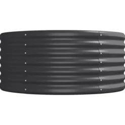 Upphöjd odlingslåda i pulverlackerat stål - Trädgårdsanvändning | Färg: Antracit | Storlek: 224x80x36 cm
