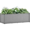 Best Upphöjd odlingslåda med självbevattning grå 100x43x33 cm Krukor & Växtbehållare