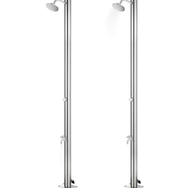 Outlet Utedusch 215 cm rostfritt stål Spa & Utomhusbad