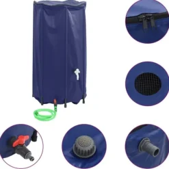 vidaXL Vattentank med kran vikbar 380 L PVC