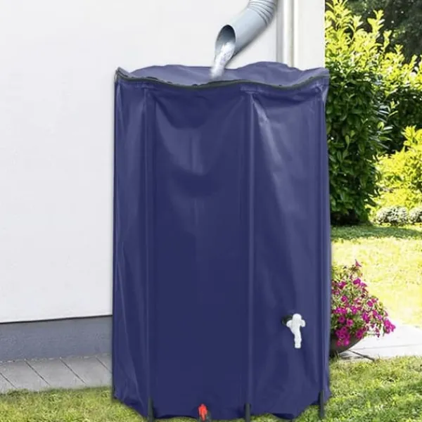 vidaXL Vattentank med kran vikbar 1000 L PVC
