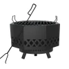 Hot Vedeldad eldstad, mångsidig matlagningsgrill, bärbar design, hållbar konstruktion Öppna Spisar