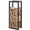 [en.casa] Vedförvaring vedställ 40x100x25cm stål svart