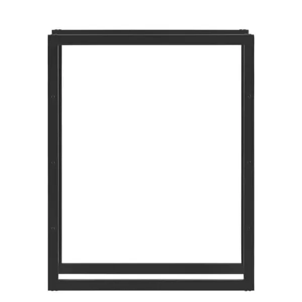 Online Vedförvaring vedställ 80x100x25cm stål svart Tillbehör Till Vedeldade Kaminer & Öppna Spisar