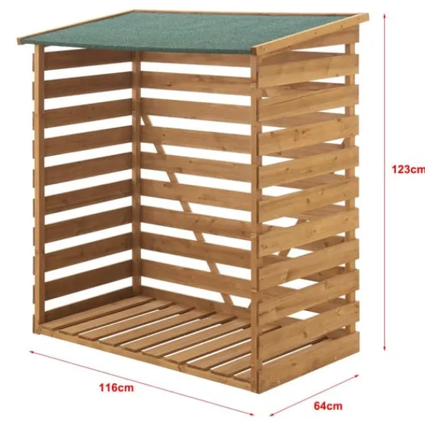Online Vedskjul vedställ 123x116x64 cm Skjul, Garage & Carports