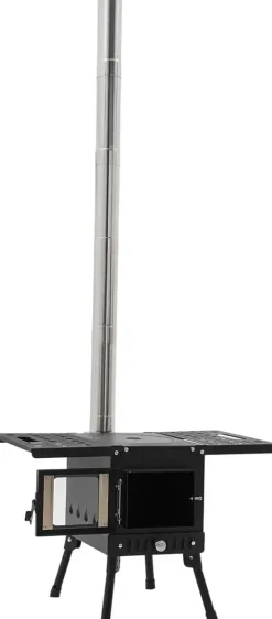Vedspis, Bärbar Design, Justerbar Höjd,svart