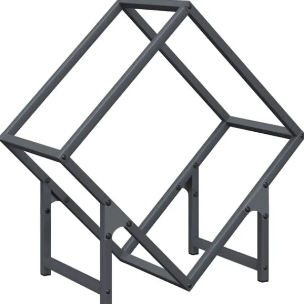 Hot Vedställ antracit 50x25x50 cm kallvalsat stål Tillbehör Till Vedeldade Kaminer & Öppna Spisar
