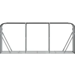 Best Vedställ i galvaniserat stål - Robust vedförvaring | Färg: Antracitgrå | Storlek: 234x45x100 cm Tillbehör Till Vedeldade Kaminer & Öppna Spisar