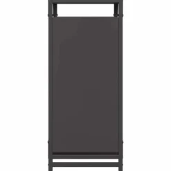 Vedställ i kallvalsat stål - För vedförvaring | Färg: Svart | Storlek: 44x28x65 cm