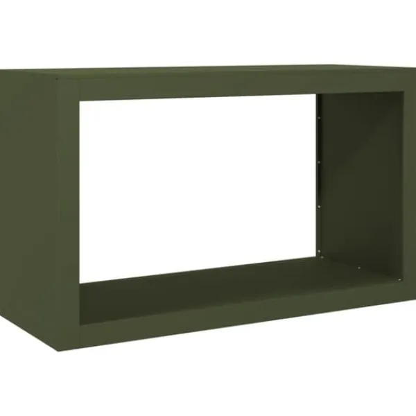 Outlet Vedställ i stål för vedförvaring - Slitstarkt och väderbeständigt | Färg: Grön | Storlek: 100x40x60 cm Tillbehör Till Vedeldade Kaminer & Öppna Spisar