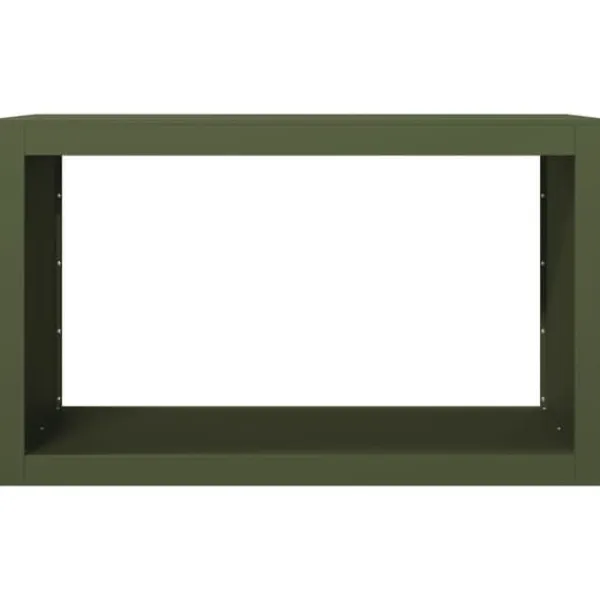 Outlet Vedställ i stål för vedförvaring - Slitstarkt och väderbeständigt | Färg: Grön | Storlek: 100x40x60 cm Tillbehör Till Vedeldade Kaminer & Öppna Spisar