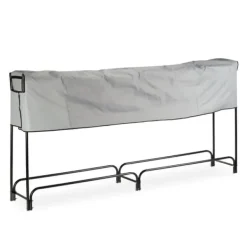 Outlet Vedställ, Metall, 122x245x40 cm, Svart Tillbehör Till Vedeldade Kaminer & Öppna Spisar