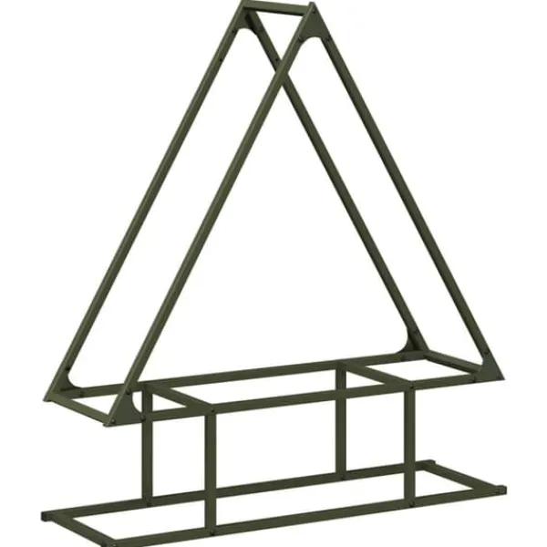 vidaXL Vedställ olivgrön 80x25x90 cm kallvalsat stål