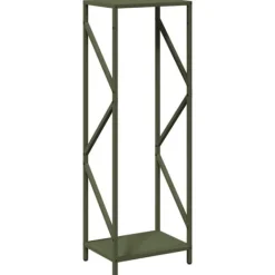 vidaXL Vedställ olivgrön 34x25x100 cm kallvalsat stål