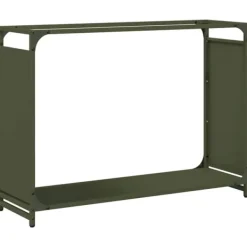 Hot Vedställ olivgrön 90x28x65 cm kallvalsat stål Tillbehör Till Vedeldade Kaminer & Öppna Spisar