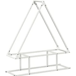 New Vedställ vit 80x25x90 cm kallvalsat stål Tillbehör Till Vedeldade Kaminer & Öppna Spisar