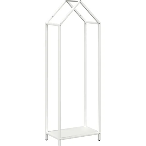Clearance Vedställ vit 40x25x120 cm kallvalsat stål Tillbehör Till Vedeldade Kaminer & Öppna Spisar