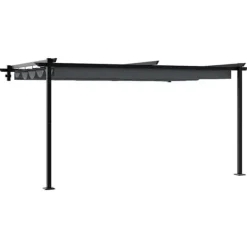 Discount Väggmonterad Gazebo Antracit Stål Valvbågar, Spaljéer, Bersåer & Pergolor