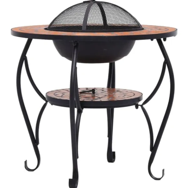 Discount Eldfat med mosaikbord terrakotta 68 cm keramik - Öppna spisar Öppna Spisar