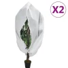 vidaXL Fiberdukar med blixtlås 2 st 70 g/m² 1,2x1,8 m - Tillbehör för trädgårdsskötsel