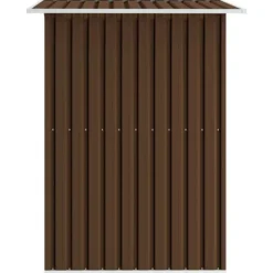 Förvaringsbod brun 204x132x186 cm stål - Förråd & Redskapsbodar Skjul, Garage & Carports