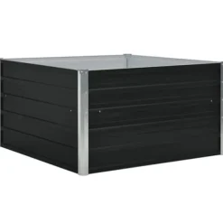 Clearance Jardiniär Växtkärl Blomkruka Blomlåda Grönsaker Örter Veranda Trädgård Patio Utomhus 100x100x45 cm Stål 47024 Planteringsbänkar