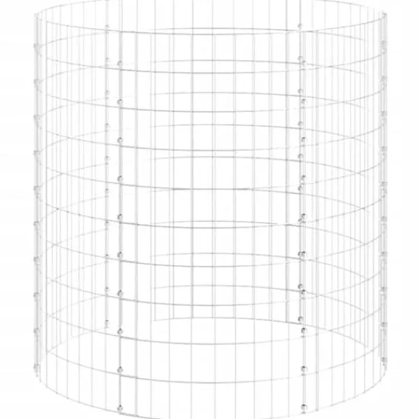 vidaXL Kompost Ø100x100 cm galvaniserat stål - Komposterare