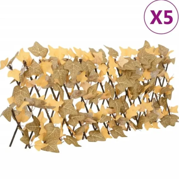 Hot Konstväxt lönnlöv spaljé expanderbar orange 5 st 180x30 cm - Staket Valvbågar, Spaljéer, Bersåer & Pergolor