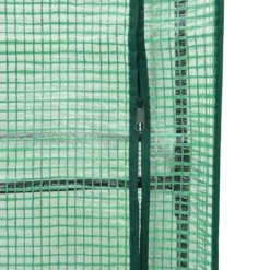 vidaXL Odlingslåda med växthusöverdrag rottinglook 160x40x138 cm