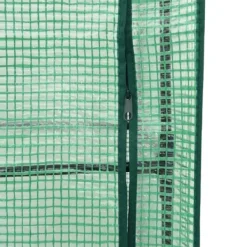 vidaXL Odlingslåda med växthusöverdrag rottinglook 160x40x153 cm