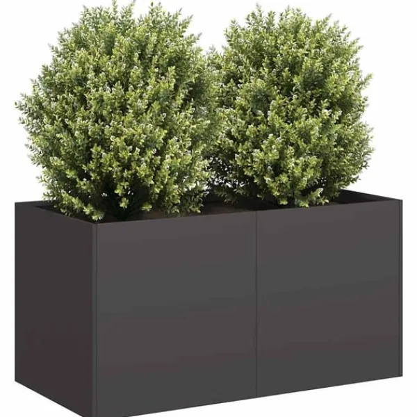 Discount Odlingslåda svart 80x40x40 cm kallvalsat stål Krukor & Växtbehållare