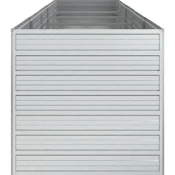 New Odlingslåda upphöjd galvaniserat stål 400x80x77 cm silver - Krukor & odlingslådor Krukor & Växtbehållare
